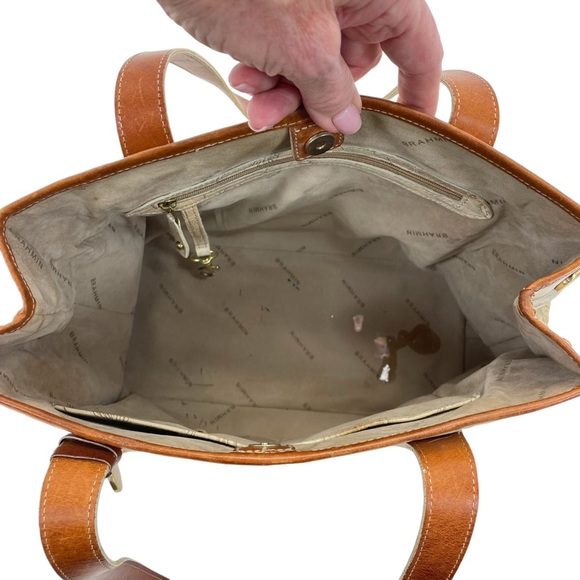 Brahmin Vintage Copacabana Bag Purse OS Tan/Brown - Picture 15 of 16